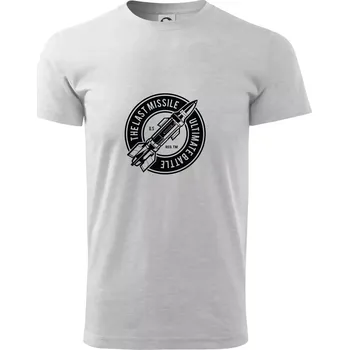 The Last Missile - Triko extra velké (5-8XL) - 7XL ( Světlešedý Melír )