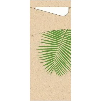 Papírový ubrousek Kapsa na příbor 8,5 x 19 cm papír LEAF (100&nbsp;ks)