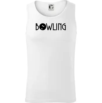 Bowling nápis - Tílko pánské Core - S ( Bílá )