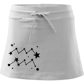 Dámská sukně Souhvězdí - Aquarius - Vodnář - Sportovní sukně - two in one - M ( Bílá )
