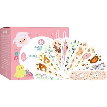 Náplast 120 ks voděodolné dětské náplasti 72 x 19 mm Náplasti se zvířecími motivy Barevné náplasti pro děti Zdravotnický materiál