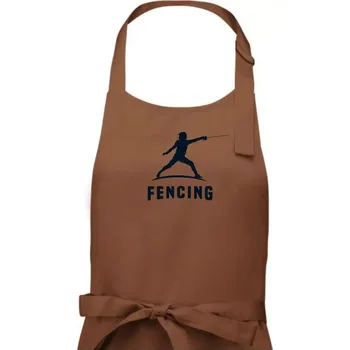 Kuchyňská zástěra Fencing (šerm) - postava - Dámská zástěra na vaření - Univerzální velikost ( Kakaová )