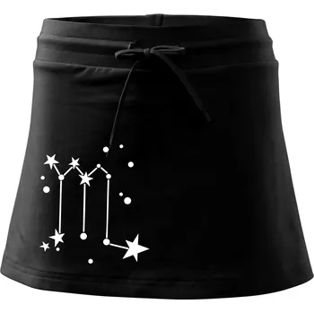 Dámská sukně Souhvězdí - Scorpio - Štír - Sportovní sukně - two in one - XL ( Černá )