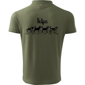 Pánská košile The Beagles - Polokošile pánská Pique Polo 203 - L ( Khaki )
