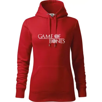 Dámská mikina Game of bones - Mikina dámská Cape s kapucí - M ( Červená )