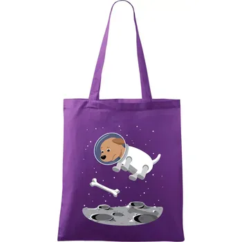 Pes ve vesmíru (Hana-creative) - Taška bavlněná - 42 x 38 cm ( Fialová )