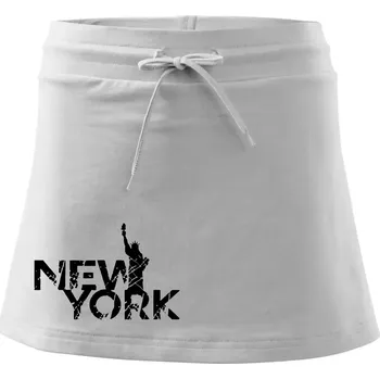 Dámská sukně New York retro - Sportovní sukně - two in one - S ( Bílá )