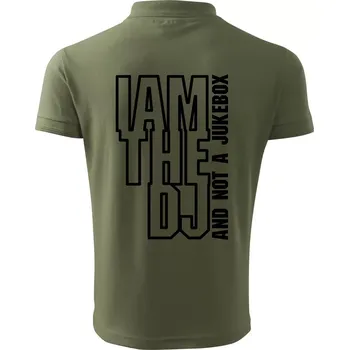 Pánská košile Iam the dj and not a jukebox na výšku - Polokošile pánská Pique Polo 203 - 5XL ( Khaki )