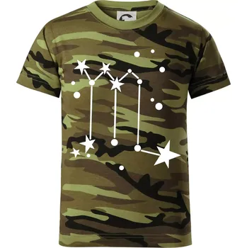 Chlapecké oblečení Souhvězdí - Scorpio - Štír - Dětské maskáčové triko - 122 cm/6 let ( Zelený maskáč )