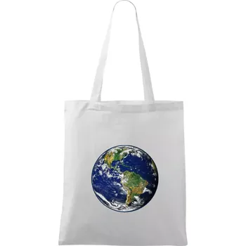 Planeta Země - Taška bavlněná - 42 x 38 cm ( Bílá )