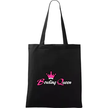 Bowling queen - Taška bavlněná - 42 x 38 cm ( Černá )