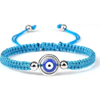 Náramek Náramek s modrým okem a fátiminou rukou | ochranný náramek, dámský náramek - Modrá 2