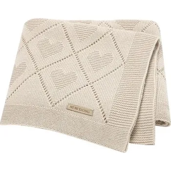 Dekorativní polštářek Bavlněná dětská pletená deka 70x90 cm Mimixiong Zavinovačka do kočárku Deka do postýlky Měkká pro miminka Spací přikrývka béžova