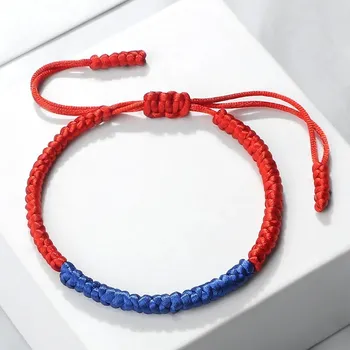 Náramek Barevný pletený náramek s nastavitelnou délkou | módní doplněk, unisex náramek - Barva 24