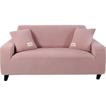 Potah na židli Napínací elastický potah na 3místnou pohovku 175–210 cm Žakárový potah na sedačku Barevné provedení Ochranný potah do obýváku růžová