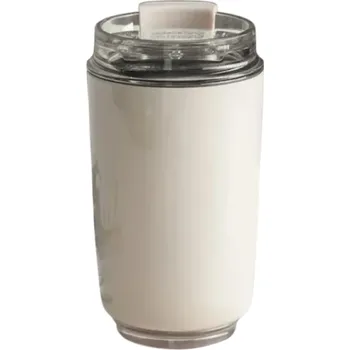 Termohrnek Termoska 300–400 ml Mléčně bílý hrnek z nerezové oceli Cestovní vakuová láhev Konvice na pití Termohrnek do auta na kávu a vodu