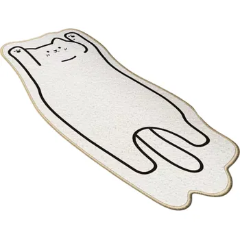 Koberec Dekorativní podlahová rohožka 50 x 80 cm s motivem zvířete Protiskluzový koberec do dětského pokoje ložnice obýváku Voděodolný designový koberec