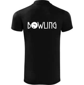 Pánská košile Bowling nápis - Polokošile Victory sportovní (dresovina) - 3XL ( Černá )