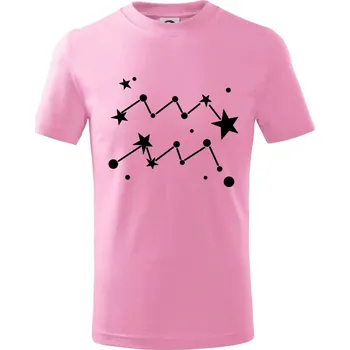 Souhvězdí - Aquarius - Vodnář - Tričko dětské bavlněné - 122 cm/6 let ( Růžová )