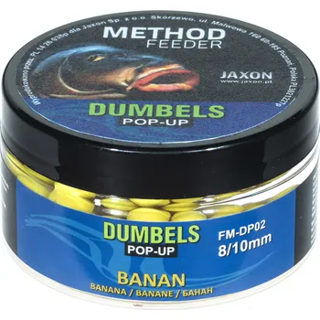 Boilies DUMBELS POP-UP METHOD FEEDER BANANA 30g 8/10mm - Jaxon DUMBELS POP-UP METHOD FEEDER 30g 8/10mm