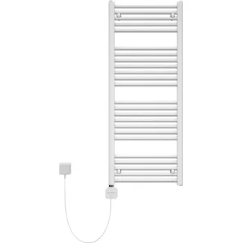 Radiátor Korado Těleso koupelnové trubkové elektrické Koralux Linear Comfort KLTA 1500/600, výkon 800 W, topné těleso s integrovaným regulátorem ovládaný aplikací, barva bílá