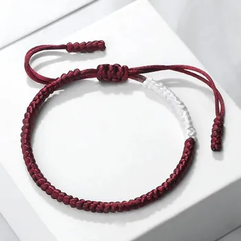 Náramek Barevný pletený náramek s nastavitelnou délkou | módní doplněk, unisex náramek - Barva 23