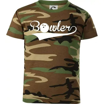 Chlapecké tričko Bowler - Dětské maskáčové triko - 134 cm/8 let ( Hnědý maskáč )