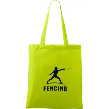 Fencing (šerm) - postava - Taška bavlněná - 42 x 38 cm ( Limetková )