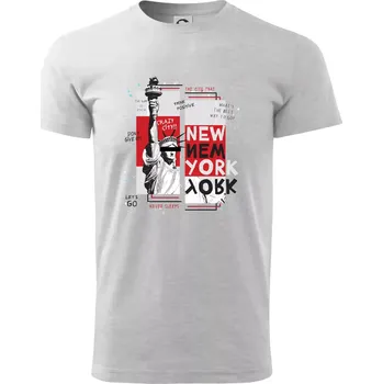 New york socha - Triko extra velké (5-8XL) - 7XL ( Světlešedý Melír )