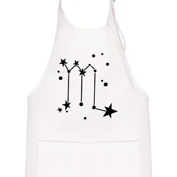 Kuchyňská zástěra Souhvězdí - Scorpio - Štír - Dětská zástěra na vaření - Univerzální velikost ( Bílá )
