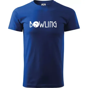Bowling nápis - Triko extra velké (5-8XL) - 6XL ( Královská modrá )