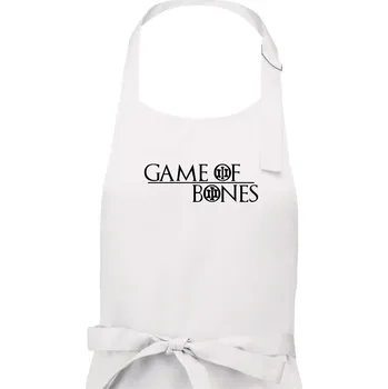 Kuchyňská zástěra Game of bones - Dámská zástěra na vaření - Univerzální velikost ( Bílá )