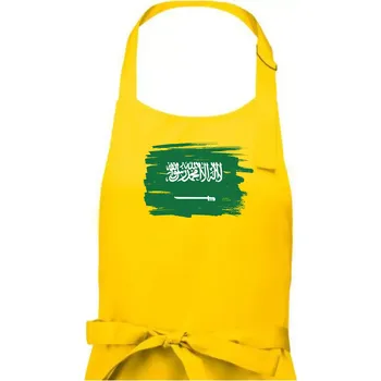 Kuchyňská zástěra Saudská Arábie - vlajka - Pánská zástěra na vaření - Univerzální velikost ( Žlutá )