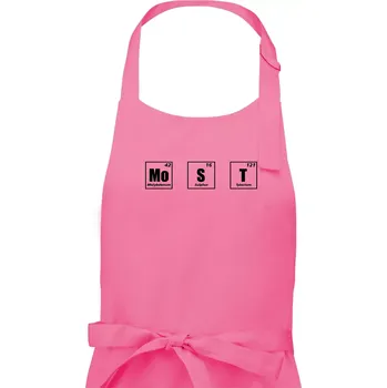 Kuchyňská zástěra Periodická tabulka Most - Dámská zástěra na vaření - Univerzální velikost ( Růžová )