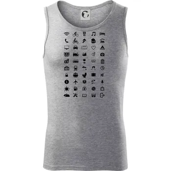 Pánská móda FOR TRAVEL - slovník na cesty - Tílko pánské Core - XL ( Tmavě šedý melír )