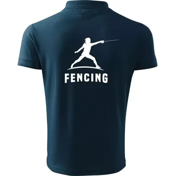 Pánská košile Fencing (šerm) - postava - Polokošile pánská Pique Polo 203 - 3XL ( Námořní modrá (velmi tmavá - téměř černá) )
