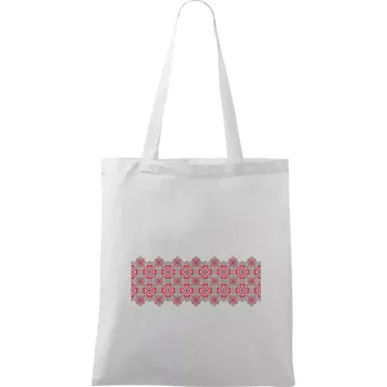 Lotyšsko ornament - Taška bavlněná - 42 x 38 cm ( Bílá )