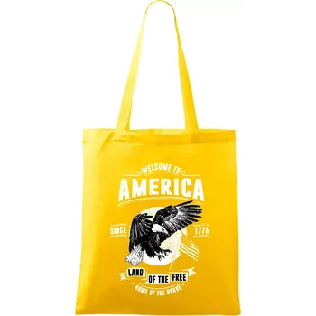 Welcome To America - Taška bavlněná - 42 x 38 cm ( Žlutá )