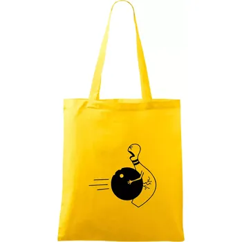 Koule vs kuželka - Taška bavlněná - 42 x 38 cm ( Žlutá )