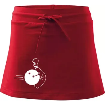 Dámská sukně Koule vs kuželka - Sportovní sukně - two in one - L ( Červená )