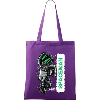 Spaceman trouble - Taška bavlněná - 42 x 38 cm ( Fialová )