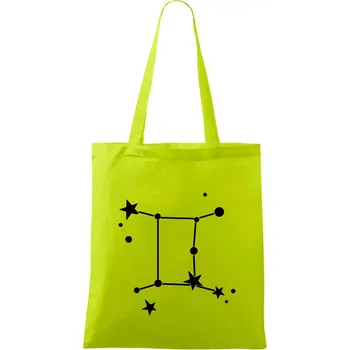Souhvězdí - Gemini - Blíženci - Taška bavlněná - 42 x 38 cm ( Limetková )
