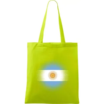 Argentina vlajka tečkovaná - Taška bavlněná - 42 x 38 cm ( Limetková )