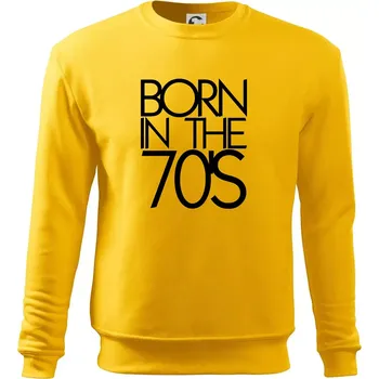 Pánská mikina Born In The 70's - Mikina Essential pánská - XL ( Žlutá )