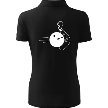 Koule vs kuželka - Polokošile dámská Pique Polo - S ( Černá )