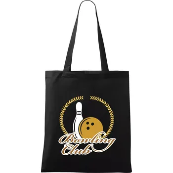 Nákupní taška Bowling cup věnec - Taška bavlněná - 42 x 38 cm ( Černá )