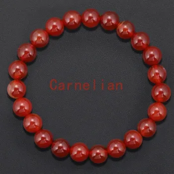 Náramek Náramek s korálků z přírodního minerálu | náramek, šperk - karneol , 18–19 cm , 6mm Beads