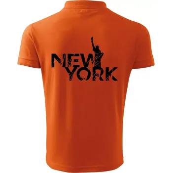 Pánská košile New York retro - Polokošile pánská Pique Polo 203 - 5XL ( Oranžová )