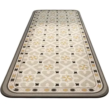 Koberec Protiskluzový koberec 40 x 120 cm Retro dlaždicový vzor Kuchyňská rohožka Savý měkký koberec do koupelny Obýváku Ložnice Chodby