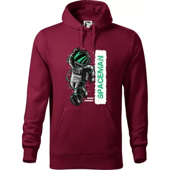 Pánská mikina Spaceman trouble - Mikina pánská Cape s kapucí - L ( Garnet )